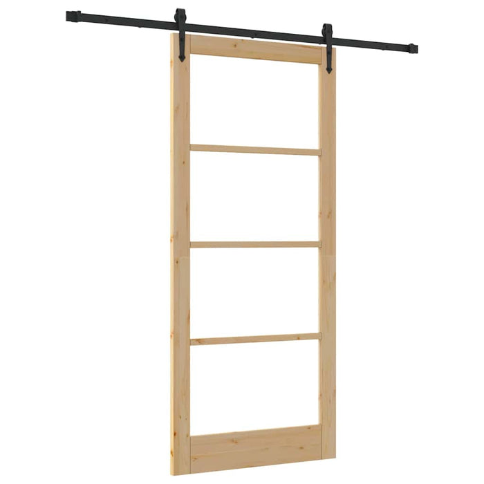 Ușă glisantă Natural și Negru 93 x 211 cm - WALTI WALTI