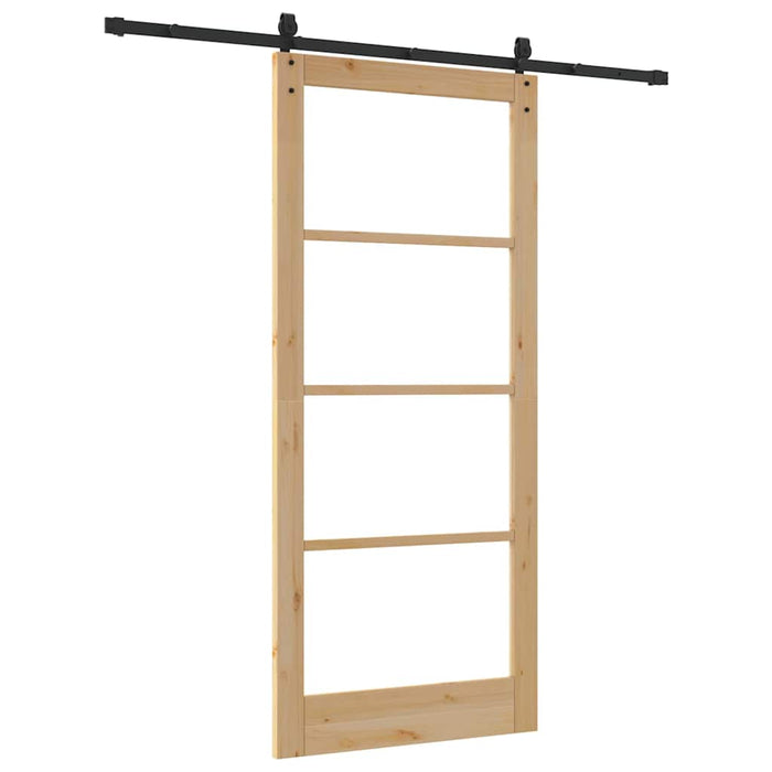Ușă glisantă Natural și Negru 93 x 211 cm - WALTI WALTI