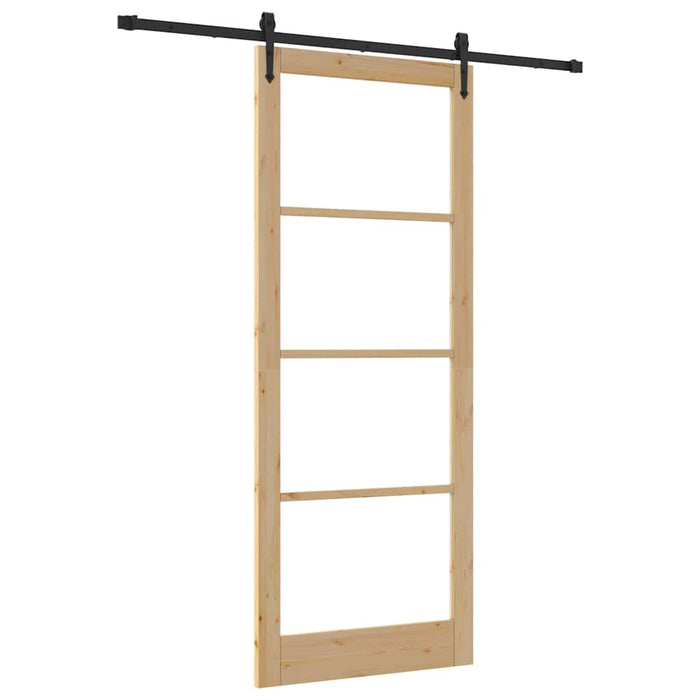 Ușă glisantă Natural și Negru 93 x 232 cm - WALTI WALTI