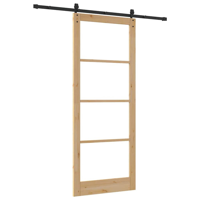 Ușă glisantă Natural și Negru 93 x 232 cm - WALTI WALTI