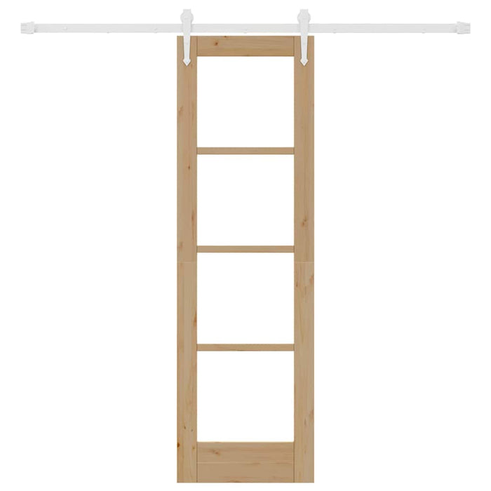 Ușă glisantă natural 61 x 198,5 cm Lemn masiv de pin și sticlă - WALTI WALTI