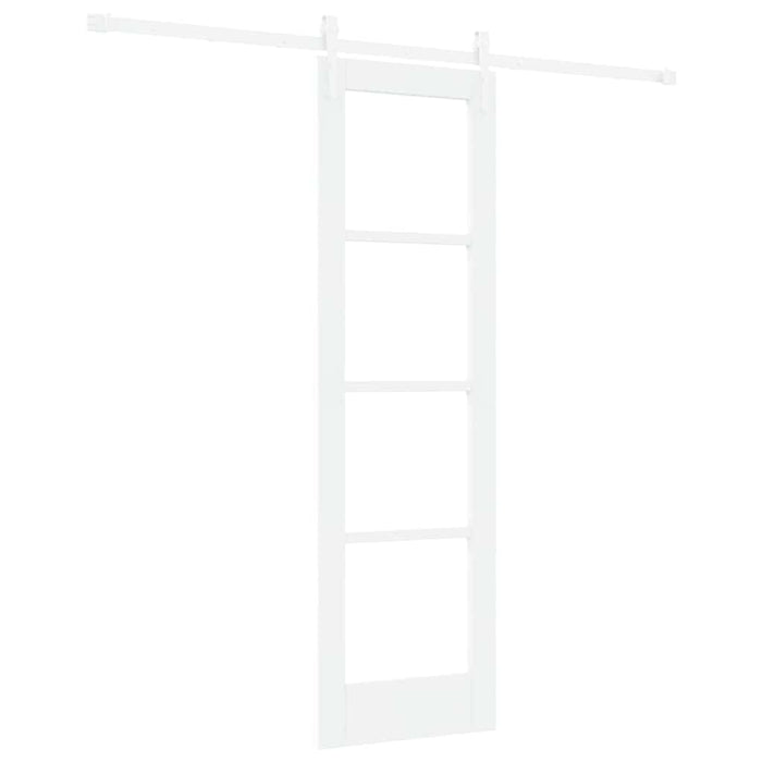 Ușă glisantă Alb 61 x 198,5 cm Lemn masiv de pin și sticlă - WALTI WALTI
