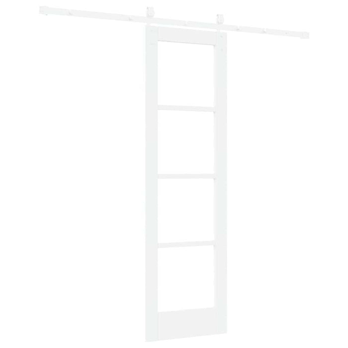 Ușă glisantă Alb 61 x 198,5 cm Lemn masiv de pin și sticlă - WALTI WALTI