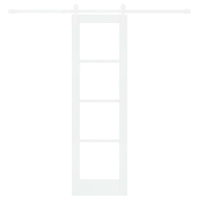 Ușă glisantă Alb 61 x 198,5 cm Lemn masiv de pin și sticlă - WALTI WALTI
