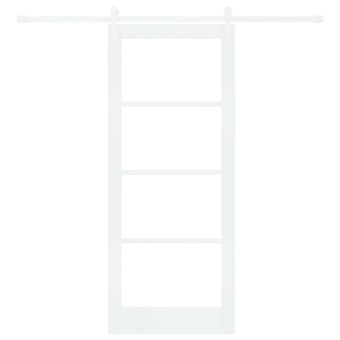 Ușă glisantă Alb 83 x 202 cm Lemn masiv de pin și sticlă - WALTI WALTI