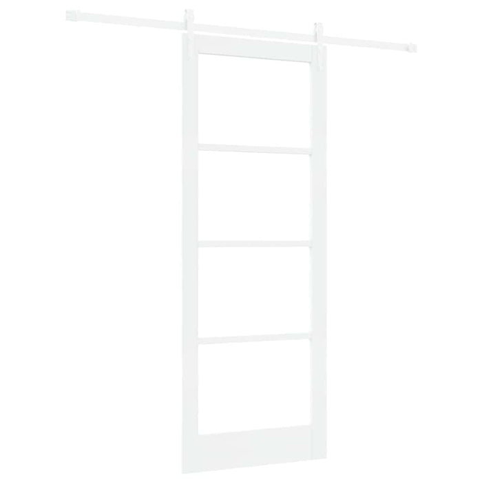 Ușă glisantă Alb 83 x 211 cm Lemn masiv de pin și sticlă - WALTI WALTI