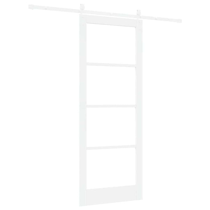 Ușă glisantă Alb 83 x 211 cm Lemn masiv de pin și sticlă - WALTI WALTI