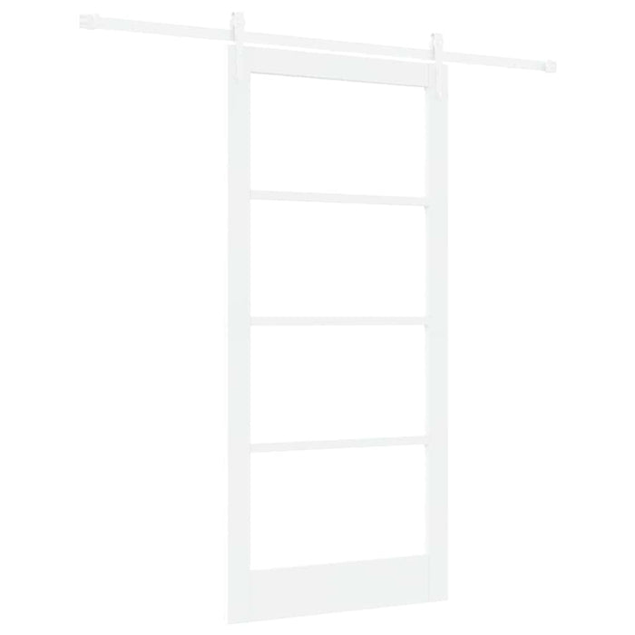 Ușă glisantă Alb 93 x 202 cm Lemn masiv de pin și sticlă - WALTI WALTI