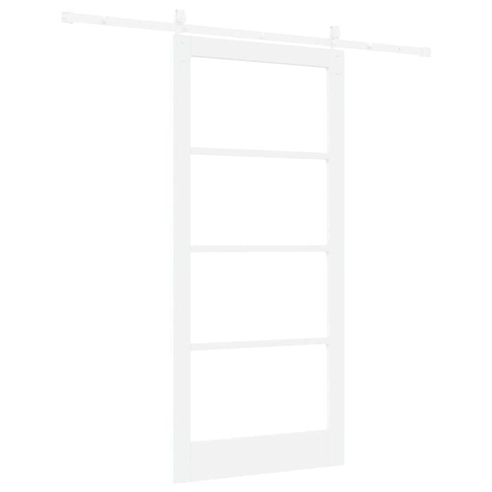 Ușă glisantă Alb 93 x 202 cm Lemn masiv de pin și sticlă - WALTI WALTI