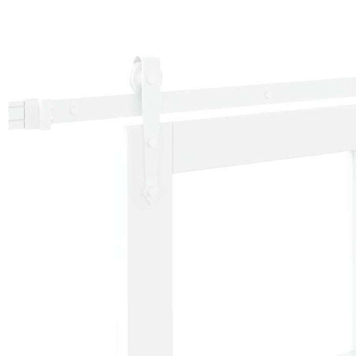 Ușă glisantă Alb 93 x 232 cm Lemn masiv de pin și sticlă - WALTI WALTI