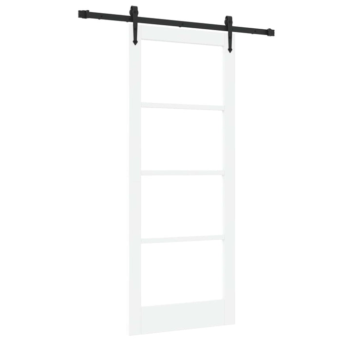 Ușă glisantă ORKDAL Alb 83 x 202 cm Lemn masiv de pin și sticlă - WALTI WALTI