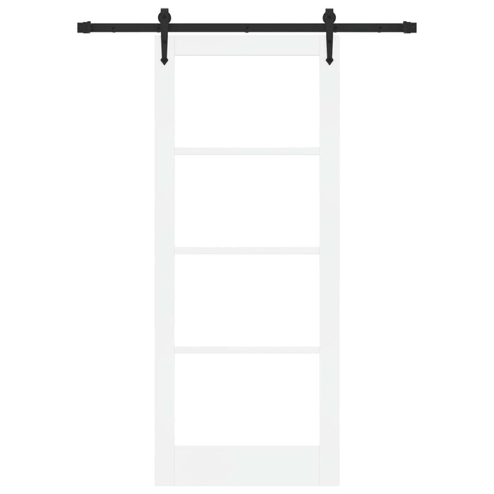 Ușă glisantă ORKDAL Alb 83 x 202 cm Lemn masiv de pin și sticlă - WALTI WALTI