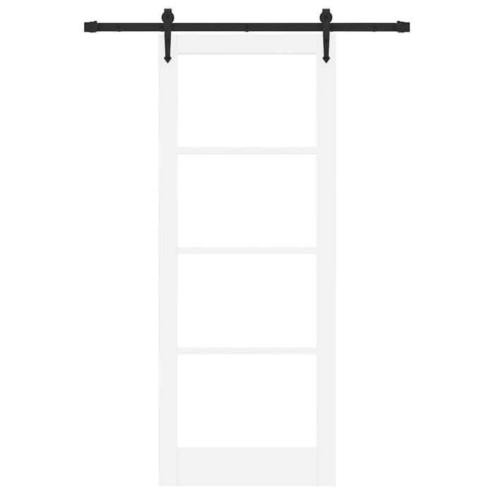 Ușă glisantă ORKDAL Alb 83 x 211 cm Lemn masiv de pin și sticlă - WALTI WALTI
