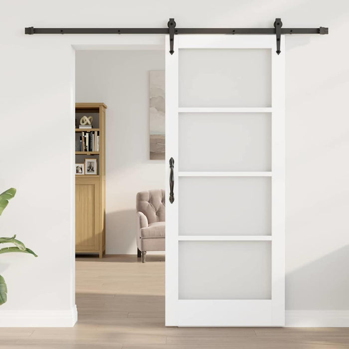Ușă glisantă ORKDAL Alb 83 x 202 cm Lemn masiv de pin și sticlă - WALTI WALTI