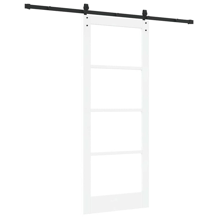 Ușă glisantă ORKDAL Alb 83 x 211 cm Lemn masiv de pin și sticlă - WALTI WALTI