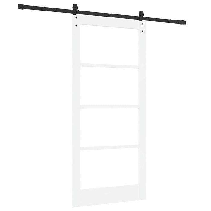 Ușă glisantă ORKDAL Alb 93 x 202 cm Lemn masiv de pin și sticlă - WALTI WALTI