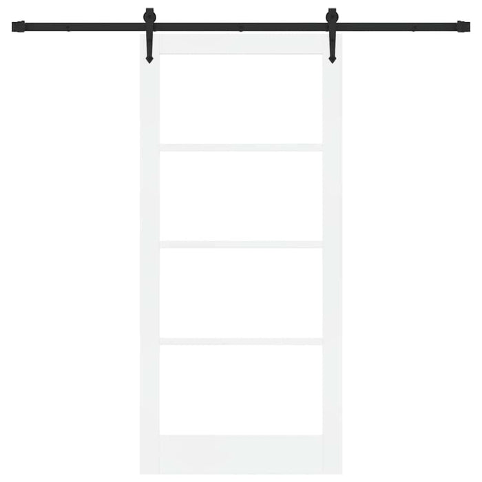 Ușă glisantă ORKDAL Alb 93 x 202 cm Lemn masiv de pin și sticlă - WALTI WALTI