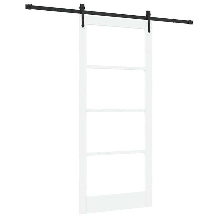 Ușă glisantă ORKDAL Alb 93 x 211 cm Lemn masiv de pin și sticlă - WALTI WALTI