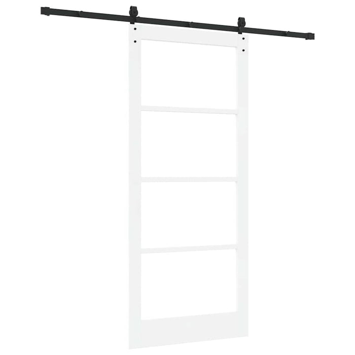 Ușă glisantă ORKDAL Alb 93 x 211 cm Lemn masiv de pin și sticlă - WALTI WALTI