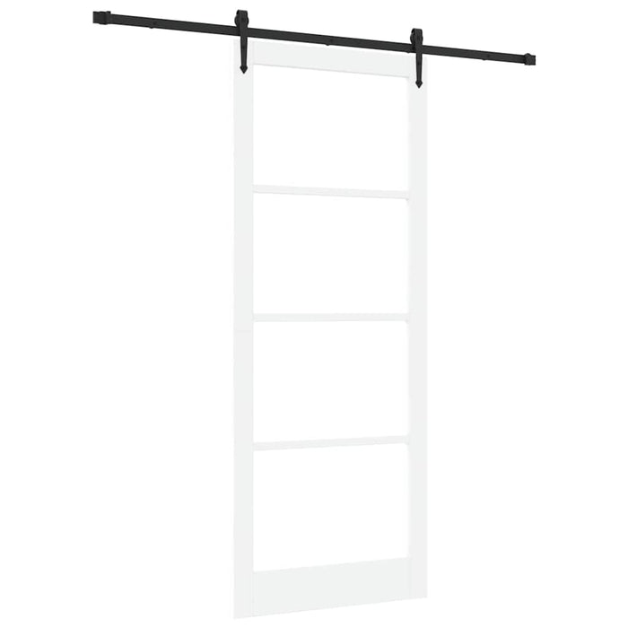 Ușă glisantă ORKDAL Alb 93 x 232 cm Lemn masiv de pin și sticlă - WALTI WALTI