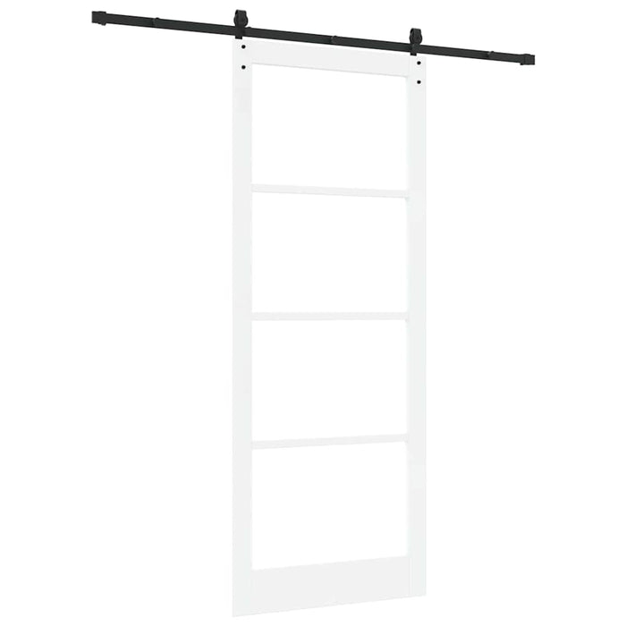 Ușă glisantă ORKDAL Alb 93 x 232 cm Lemn masiv de pin și sticlă - WALTI WALTI