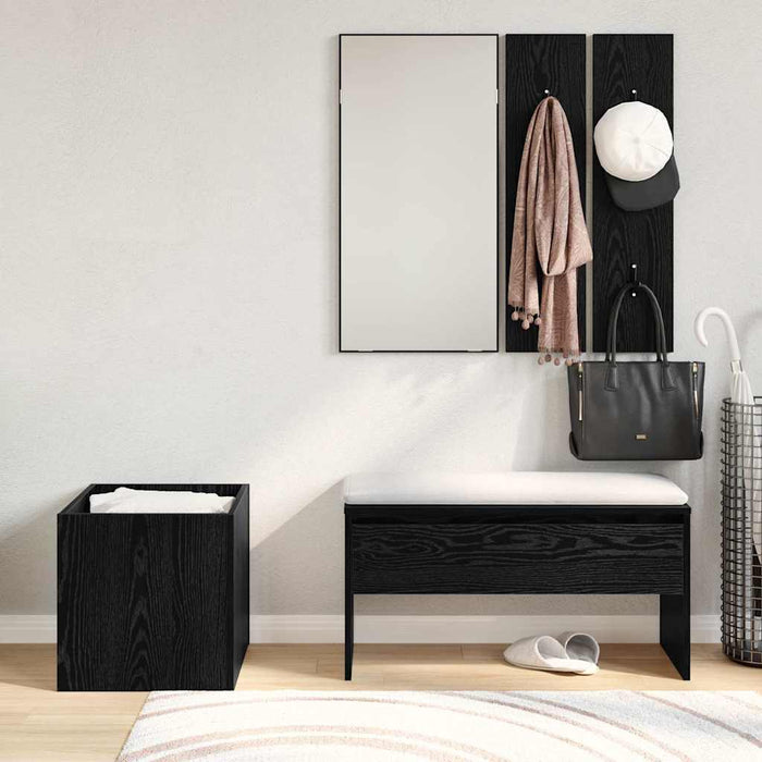 Set mobilier hol Pe perete cu oglindă 5 pcs Lemn compozit - WALTI WALTI