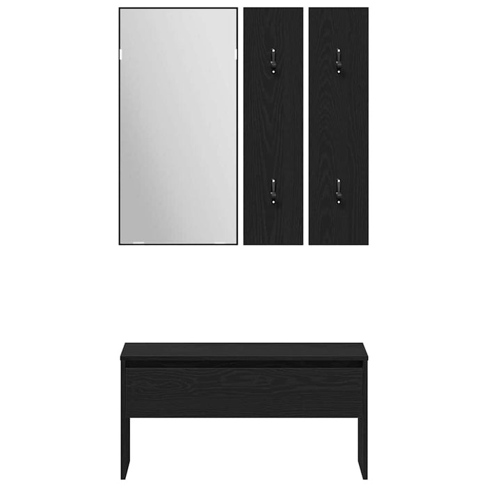 Set mobilier hol Pe perete cu oglindă 5 pcs Lemn compozit - WALTI WALTI