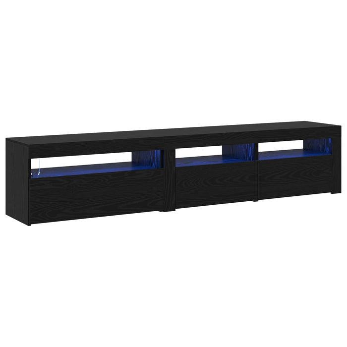 Cabinet TV 2 pcs Stejar Negru 195 x 35 x 40 cm Lemn compozit - WALTI WALTI