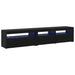 Cabinet TV 2 pcs Stejar Negru 195 x 35 x 40 cm Lemn compozit - WALTI WALTI