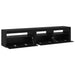 Cabinet TV 2 pcs Stejar Negru 195 x 35 x 40 cm Lemn compozit - WALTI WALTI