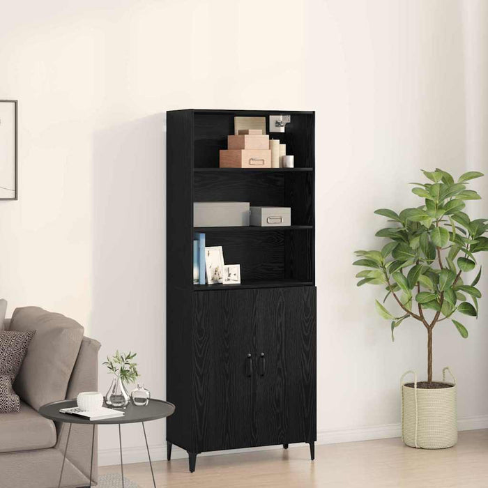 Bufet Stejar negru 69.5 x 32.5 x 180 cm Lemn compozit - WALTI WALTI