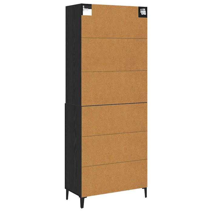 Bufet Stejar negru 69.5 x 32.5 x 180 cm Lemn compozit - WALTI WALTI