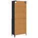 Bufet Stejar negru 69.5 x 32.5 x 180 cm Lemn compozit - WALTI WALTI