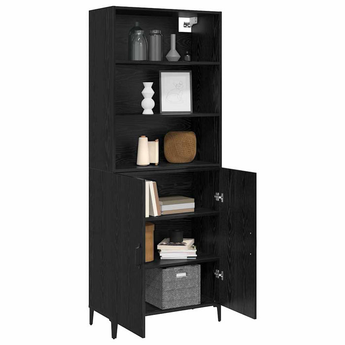 Bufet Stejar negru 69.5 x 32.5 x 180 cm Lemn compozit - WALTI WALTI