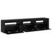 Cabinet TV 2 pcs Stejar Negru 180 x 35 x 40 cm Lemn compozit - WALTI WALTI