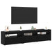 Cabinet TV 2 pcs Stejar Negru 180 x 35 x 40 cm Lemn compozit - WALTI WALTI