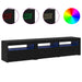 Cabinet TV 2 pcs Stejar Negru 180 x 35 x 40 cm Lemn compozit - WALTI WALTI