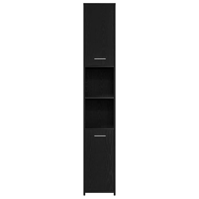 Set de mobilier pentru baie 3 pcs Stejar Negru Lemn compozit WALTI