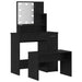Set masă de machiaj cu LED 2 pcs Stejar Negru Lemn compozit - WALTI WALTI