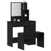 Set masă de machiaj cu LED 2 pcs Stejar Negru Lemn compozit - WALTI WALTI