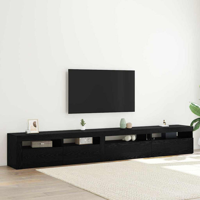 Set comodă TV 3 pcs Stejar Negru 270 x 35 x 40 cm Lemn compozit - WALTI WALTI