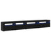 Set comodă TV 3 pcs Stejar Negru 270 x 35 x 40 cm Lemn compozit - WALTI WALTI