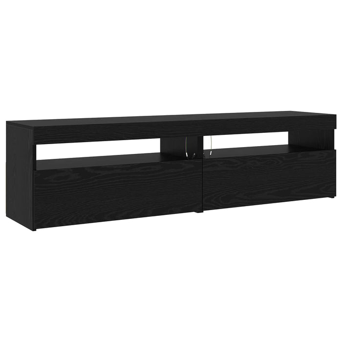 Set comodă TV 3 pcs Stejar Negru 270 x 35 x 40 cm Lemn compozit - WALTI WALTI