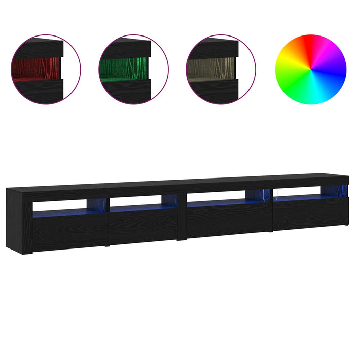 Set comodă TV 3 pcs Stejar Negru 270 x 35 x 40 cm Lemn compozit - WALTI WALTI