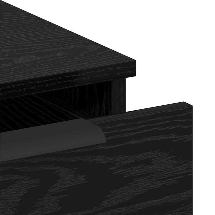 Birou cu sertar Stejar negru 133 x 50 x 75 cm Lemn compozit - WALTI WALTI