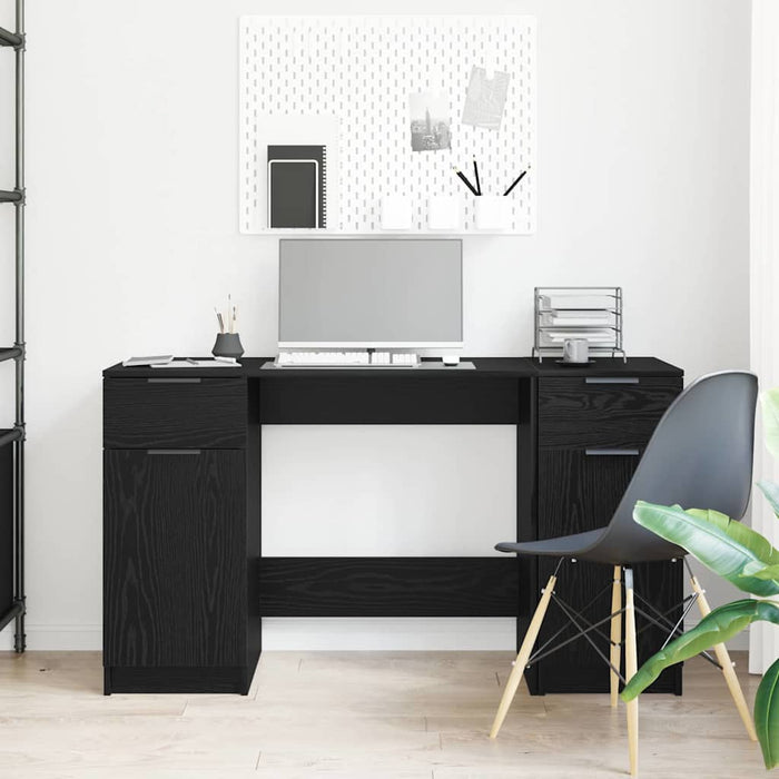 Birou cu sertar Stejar negru 133 x 50 x 75 cm Lemn compozit - WALTI WALTI