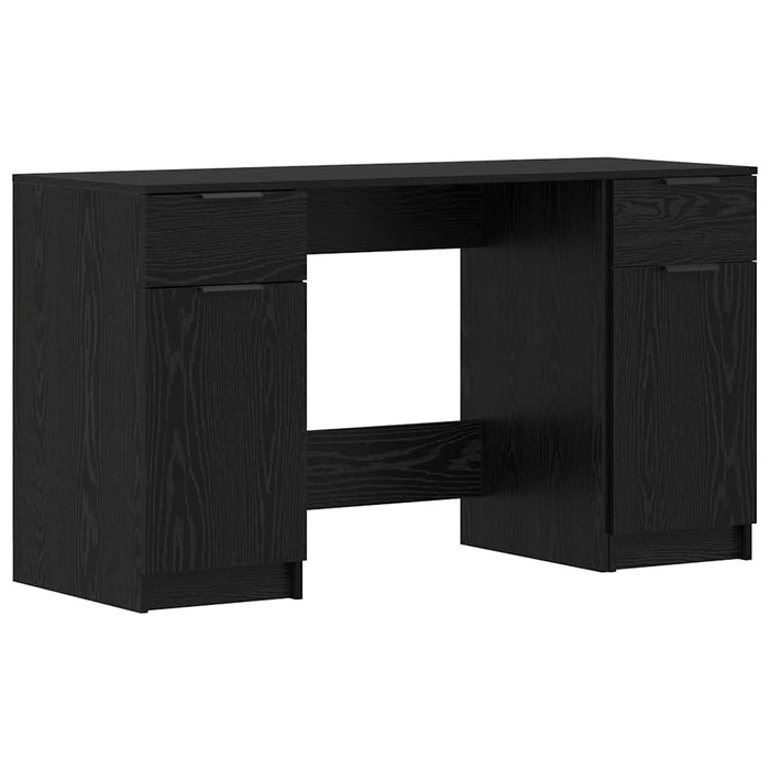 Birou cu sertar Stejar negru 133 x 50 x 75 cm Lemn compozit - WALTI WALTI
