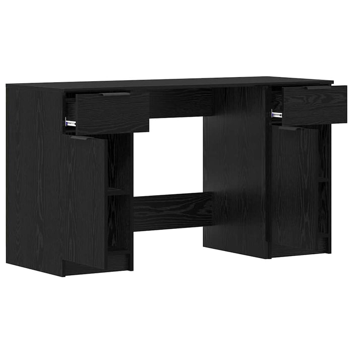 Birou cu sertar Stejar negru 133 x 50 x 75 cm Lemn compozit - WALTI WALTI