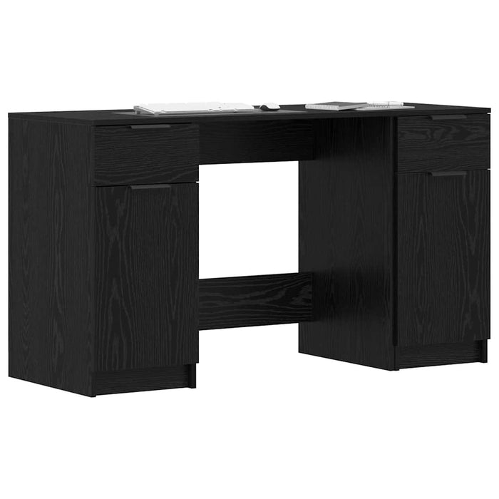Birou cu sertar Stejar negru 133 x 50 x 75 cm Lemn compozit - WALTI WALTI