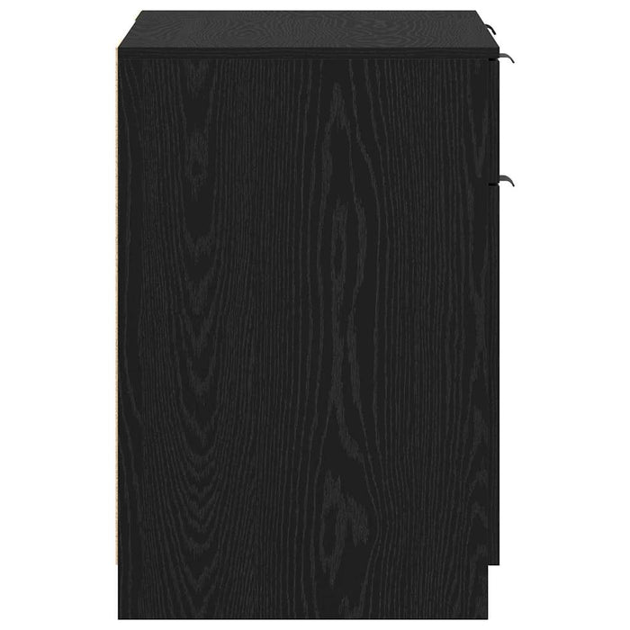 Birou cu sertar Stejar negru 133 x 50 x 75 cm Lemn compozit - WALTI WALTI